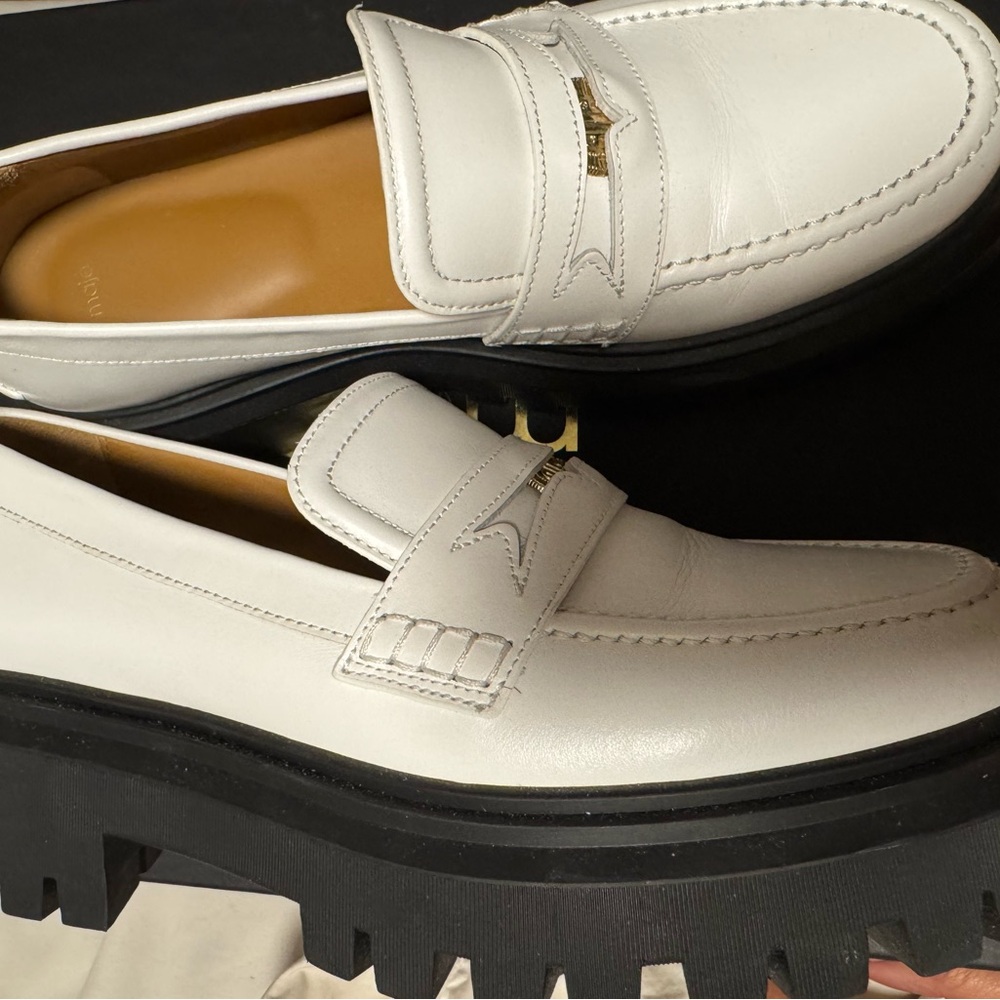 MAJE White Leather Loafers - Brand new in box - CURRENTLY ON SITE FOR $400+ - Picture 10 of 11